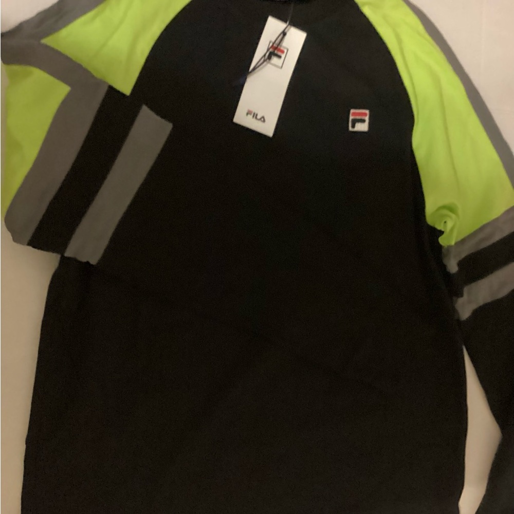 Fila Men’s Colorblock six M Long sleeve 100% cotton - Picture 2 of 7